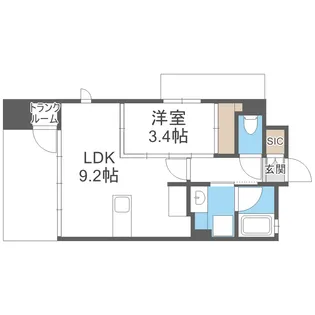 アクロス大濠公園プレミアフォート【8階】の間取り