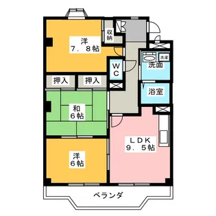 ヴェルドミール徳重【2階】の間取り