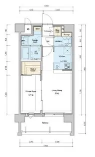 ネストピア福岡空港駅前【2階】の間取り