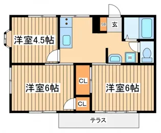 ハイツ矢向A棟【1階】の間取り