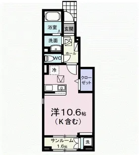 S・GVI【1階】の間取り