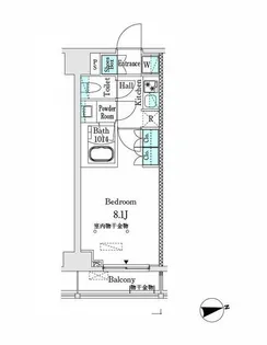 市谷仲之町ビューアパートメント【9階】の間取り