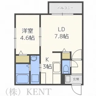 北テラス【4階】の間取り