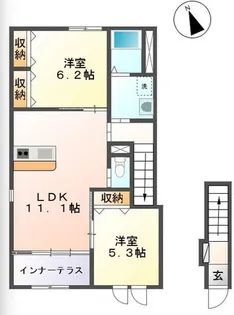 プランドール【2階】の間取り