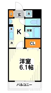 エクレール白糸台【3階】の間取り