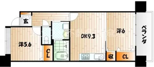 クラシオン木町23棟【5階】の間取り