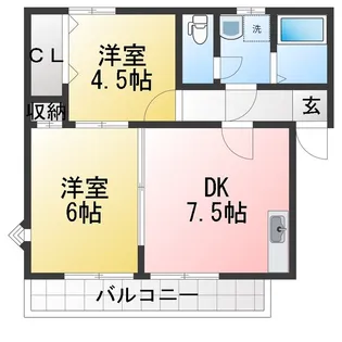 アーバンハイツA棟【1階】の間取り