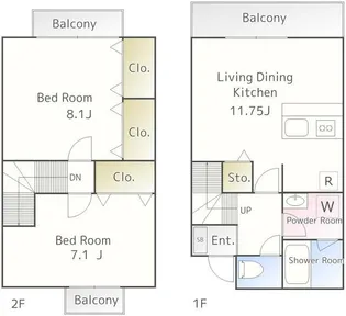 ハウス山王【1階】の間取り