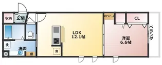 グランメールナカイB【2階】の間取り