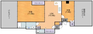 プロスパー松崎【4階】の間取り