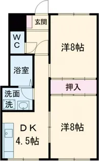 コーポニシムラ1号棟【2階】の間取り