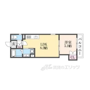 クリエオーレ牧野本町【2階】の間取り