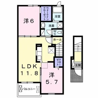 アルカディア【2階】の間取り