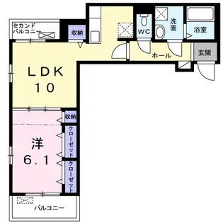La Paix(禁煙AP)【2階】の間取り