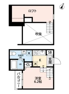 プランタン箱崎【1階】の間取り
