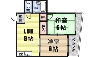 ノーブル夕凪【2階】の間取り