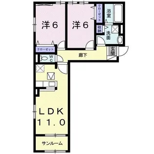 ポーラスターIII【1階】の間取り