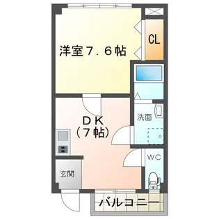 ル・シェノン【1階】の間取り