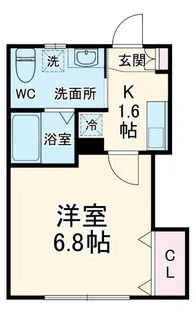 KUREHA上新城【2階】の間取り