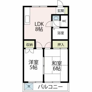 グリーンライフ奥津【2階】の間取り