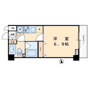 コンテント浅草橋【3階】の間取り