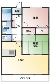 ディアコート西浦【2階】の間取り