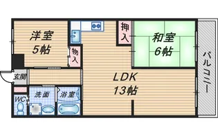 コスモハイツ上野【1階】の間取り