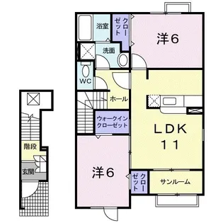 プリムローズ【2階】の間取り