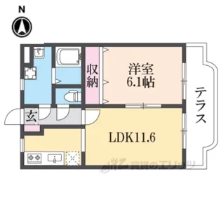 グランドールコート【1階】の間取り