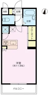 グラースビ若林【4階】の間取り