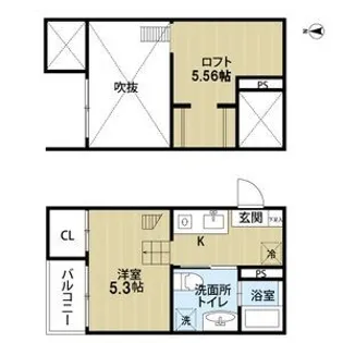 ATLAUS 道徳【1階】の間取り