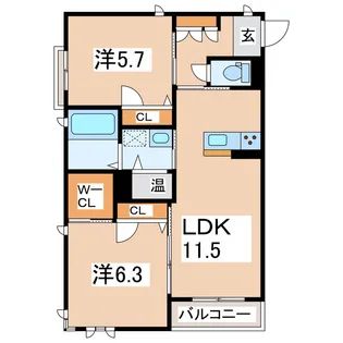 ベレオSN【3階】の間取り