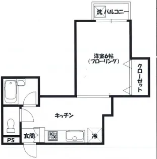 コーポ広井【4階】の間取り