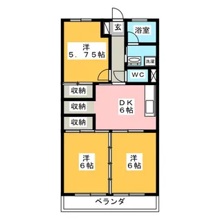第2大島マンション【1階】の間取り