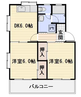 ヒルサイドアヴェニュ【2階】の間取り