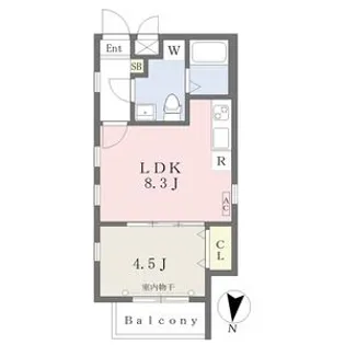 Cherim日比野【2階】の間取り