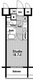 ガラ・ステージ日本橋茅場町【5階】の間取り