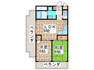 千代崎グリ-ンハイツ【3階】の間取り