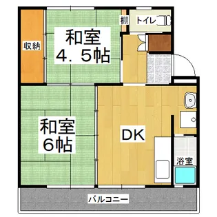 ビレッジハウス牛窓 1号棟【1階】の間取り