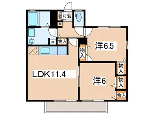 エクセルハイムA【2階】の間取り