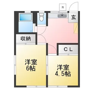 北村荘【2階】の間取り