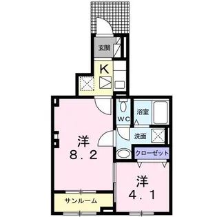 リヴェール ヴィラI【1階】の間取り