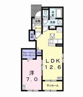シャルマン・ロッジII【1階】の間取り