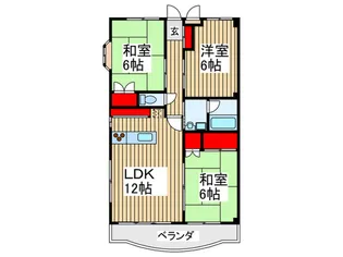 NSコ-ポ91【3階】の間取り