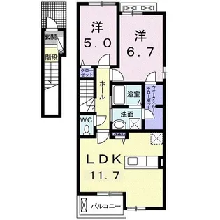 ルポゼC【2階】の間取り