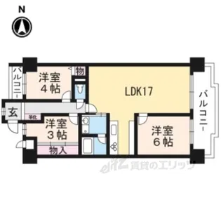 サンレスポアール【2階】の間取り