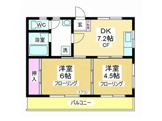 鶴ヶ島マンション【4階】の間取り