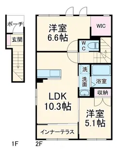 ラ・ヴィータ・コモーダ【2階】の間取り