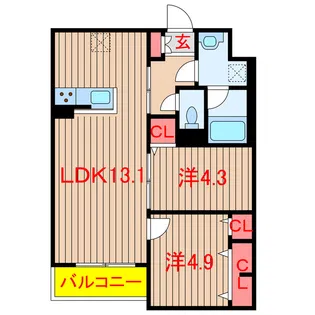 GREEN GABLES FAMIRIA【2階】の間取り