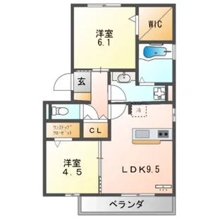 ポルトボヌール【1階】の間取り